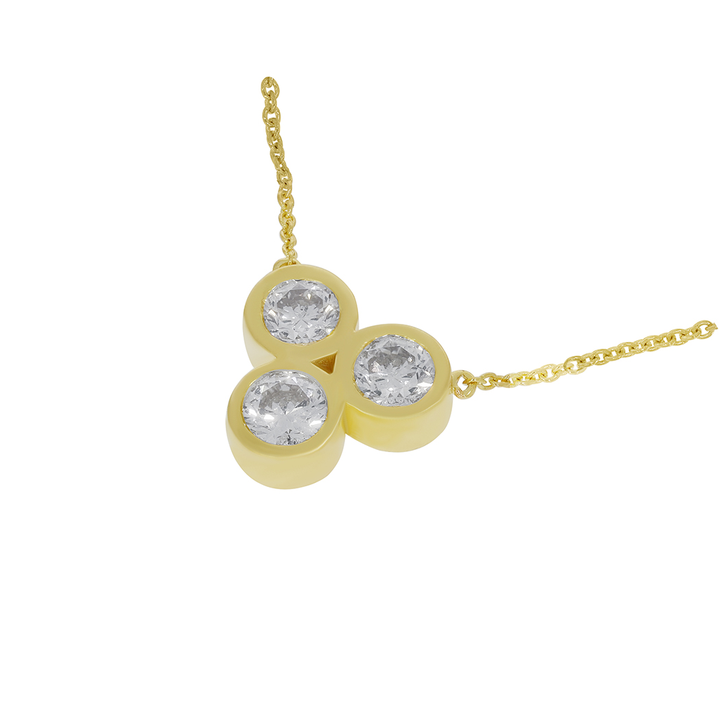 THREE STONE NECKLACE